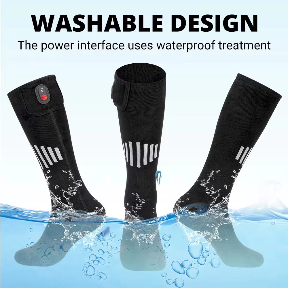 Stay Warm and Active with Our Rechargeable Winter Electric Heating Socks - Perfect for Skiing, Camping, and Outdoor Adventures!