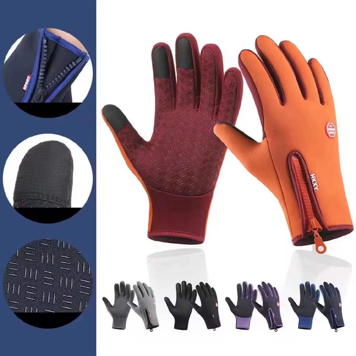 Stay Warm and Stylish: Touchscreen Waterproof Gloves for Outdoor Adventures - Perfect for Cycling, Driving, and Winter Sports