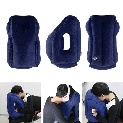 Ultimate Comfort on the Go: PVC Inflatable Air Travel Pillow for Neck Support and Relaxation