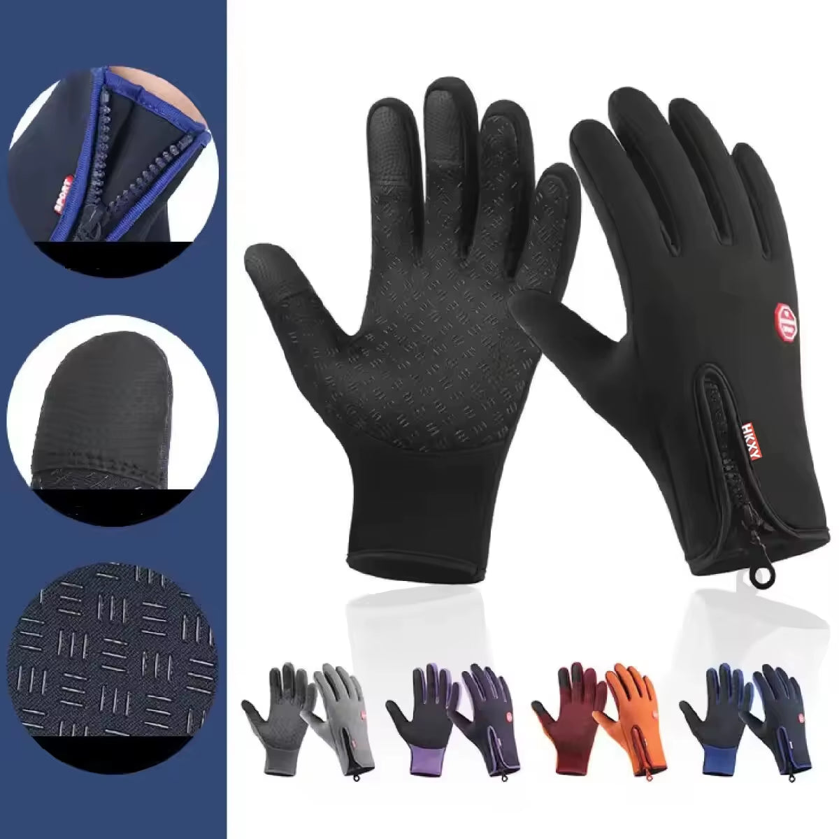 Stay Warm and Stylish: Touchscreen Waterproof Gloves for Outdoor Adventures - Perfect for Cycling, Driving, and Winter Sports