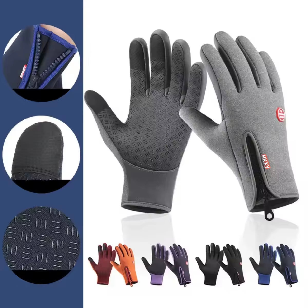 Stay Warm and Stylish: Touchscreen Waterproof Gloves for Outdoor Adventures - Perfect for Cycling, Driving, and Winter Sports