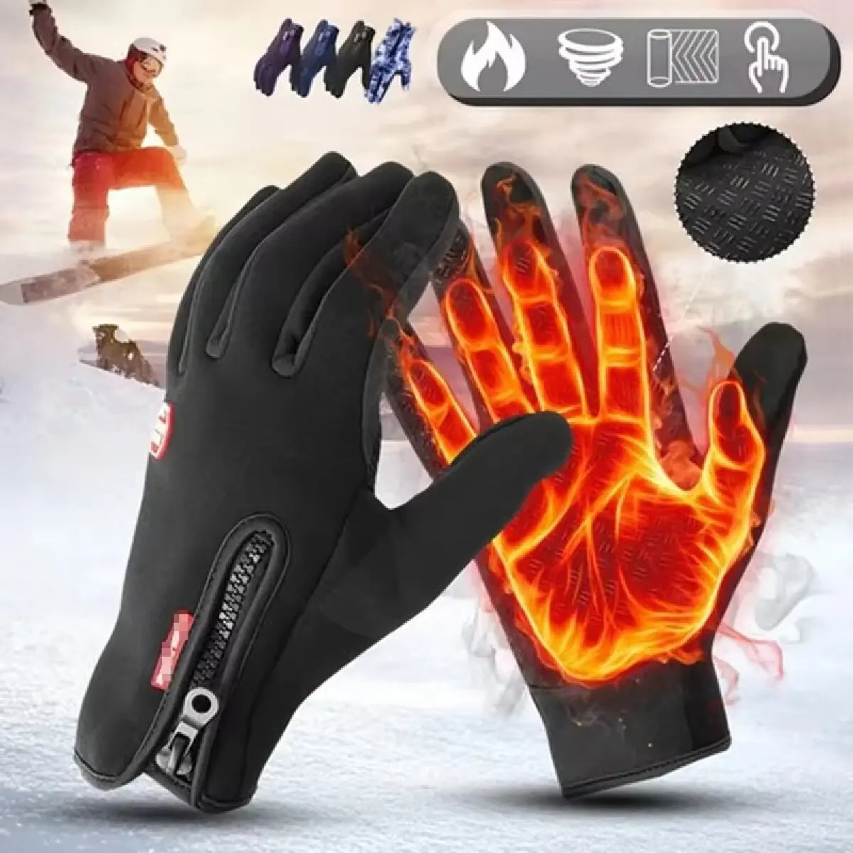 Stay Warm and Stylish: Touchscreen Waterproof Gloves for Outdoor Adventures - Perfect for Cycling, Driving, and Winter Sports