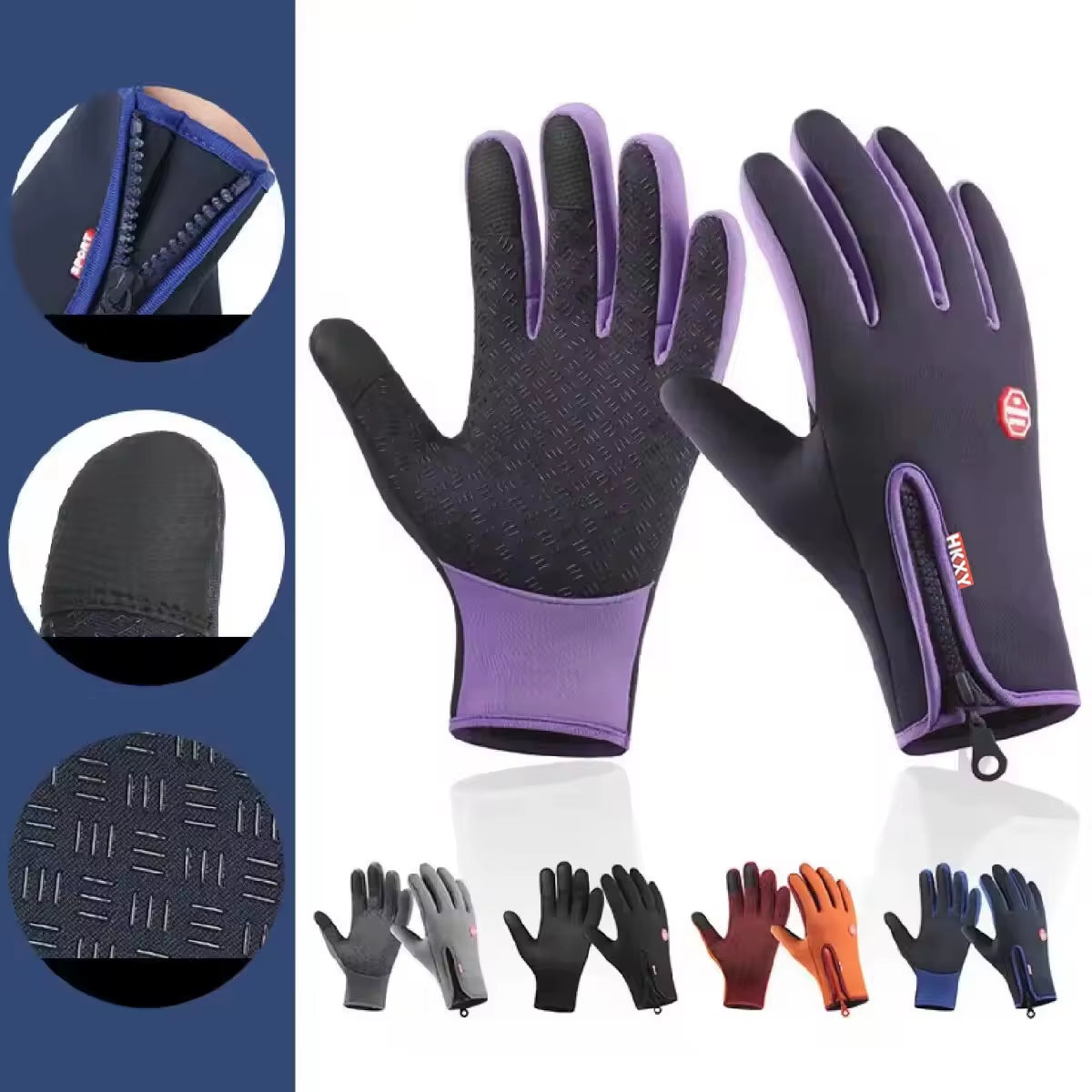 Stay Warm and Stylish: Touchscreen Waterproof Gloves for Outdoor Adventures - Perfect for Cycling, Driving, and Winter Sports